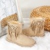 Ladies 'beige snow boots with Figgi ornaments - Footwear