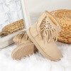 Ladies 'beige snow boots with Figgi ornaments - Footwear