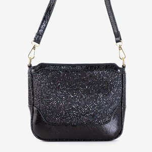 Ladies' black glitter handbag - Handbags