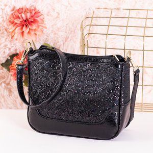 Ladies' black glitter handbag - Handbags