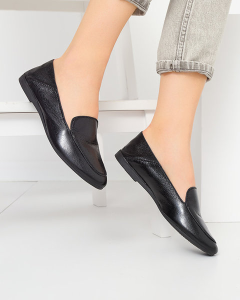 Ladies' black shiny loafers Riref - Shoes