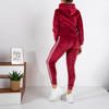 Ladies' burgundy insulated sweat suit set - Clothing