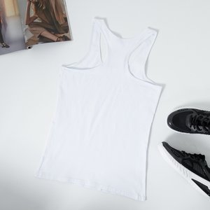 Ladies' white shirt with straps - Clothing