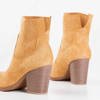 Light brown women's cowboy boots from Moriles - Footwear