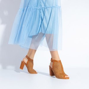 Light brown women's sandals on a Tairi post - Footwear