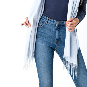 Light gray ladies 'plain scarf - Accessories