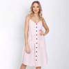 Light pink buttoned dress with buttons - Clothing 1