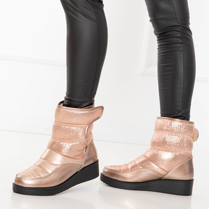 Light pink shiny boots a'la women's snow boots Jomino - Footwear