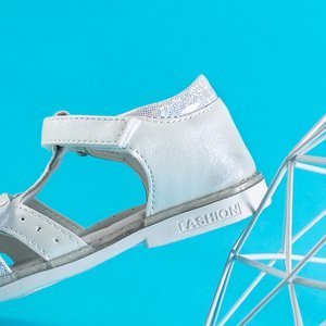 Lorra shiny velcro sandals for children - Footwear