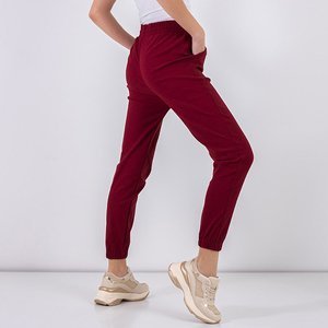 Maroon women's cargo pants - Clothing