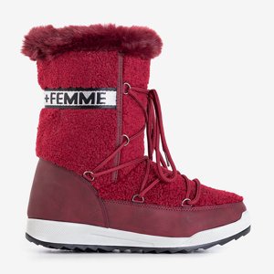 Maroon women's insulated snow boots Columbila - Footwear