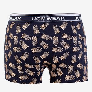 Men's black boxer shorts with pineapples - Underwear