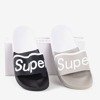 Men's black slippers with Super inscription - Footwear