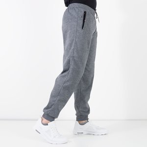 Men's light gray insulated sweatpants - Clothing