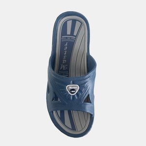 Men's navy blue Stiford rubber slippers - Footwear