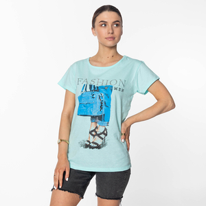 Mint Women's Printed T-Shirt - Clothing