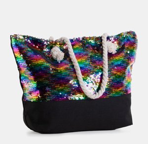 Multicolored large women's sequin bag - Accessories