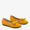 Mustard loafers with Shell bow - Footwear
