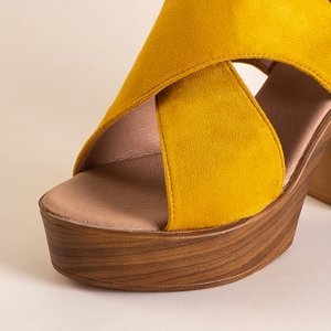 Mustard women's high stiletto sandals Inga - Footwear