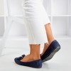 Navy blue ballerinas with Fralise decoration - Footwear 1