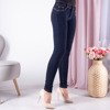 Navy blue high waisted trousers - Trousers