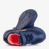 Navy blue sports shoes for children with Velcro Esiq - Footwear