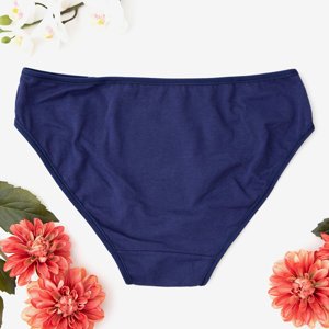 Navy blue women's cotton panties PLUS SIZE - Underwear