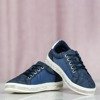 Navy sneakers with cubic zirconias Sedatulla - Footwear