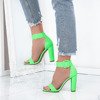 Neon green sandals on Katiea post - Footwear