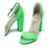 Neon green sandals on the Noemi post - Footwear