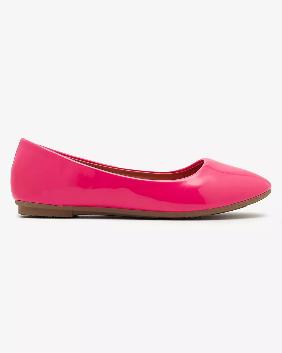 Neon pink women's lacquered ballerinas Fama - Footwear