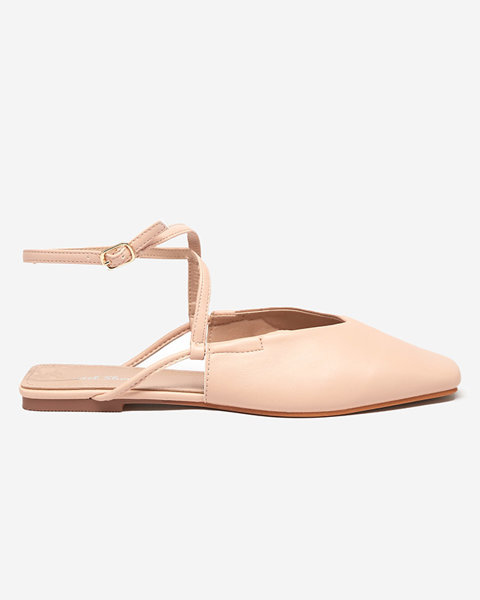 Nude ballerina sandals Talio- Shoes