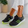 OUTLET Black and green women's sports shoes Birala - Footwear