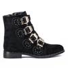 OUTLET Black, suede boots with Adelmira studs - Footwear