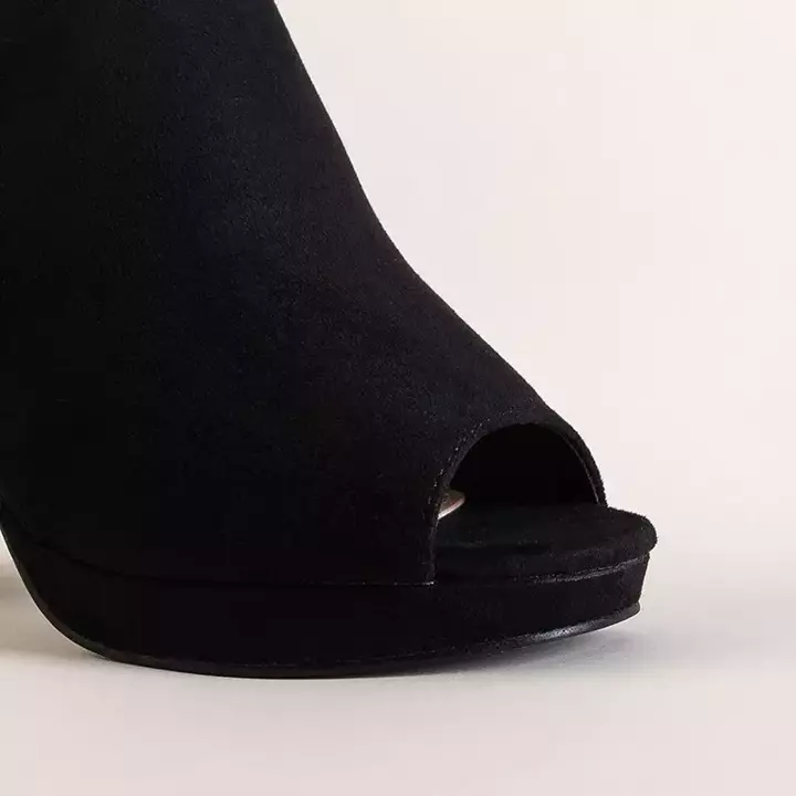 OUTLET Black women's high-heeled sandals Wefira - Footwear
