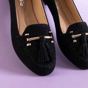 OUTLET Black women's loafers with Cilive fringes - Footwear
