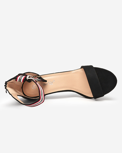 OUTLET Black women's stiletto sandals Kemiso - Footwear