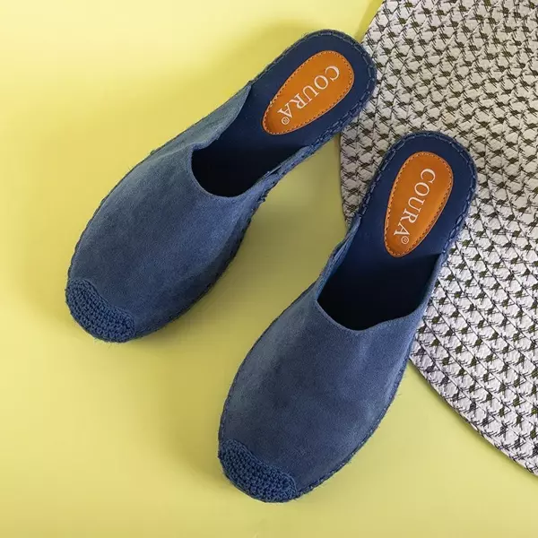 OUTLET Blue women's slippers a'la espadrilles Toshiko - Shoes