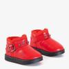 OUTLET Children's red snow boots with a buckle Malian - Footwear