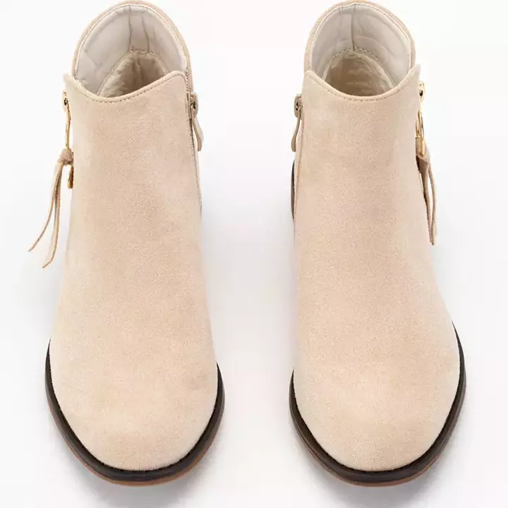 OUTLET Eco suede boots Eksa beige - Footwear