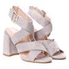 OUTLET Gray sandals on the Belen post - Footwear