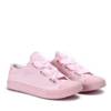 OUTLET Pink sneakers tied with a ribbon Larissa - Footwear