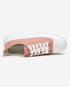 OUTLET Pink women's sports sneakers Cresoma - Footwear