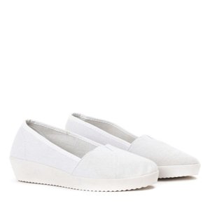 OUTLET White slip on on a low wedge Peppi - Shoes