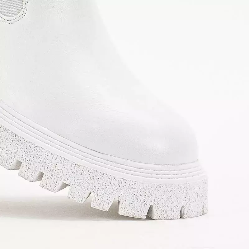 OUTLET White women's high boots Nurvi - Footwear