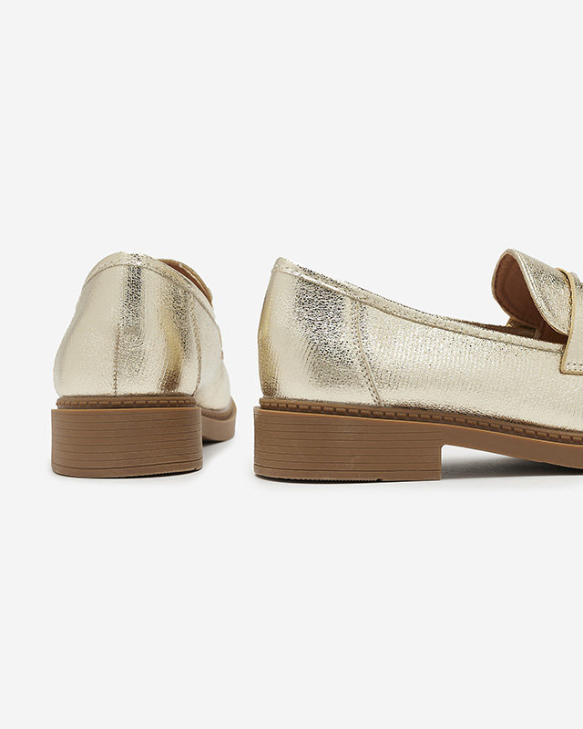 OUTLET Women's moccasins in gold Selenna- Footwear