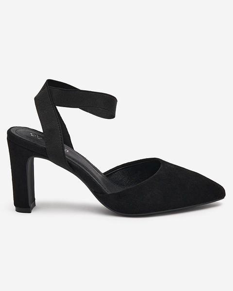 OUTLET Women's sandals on a post in black Brossi - Footwear