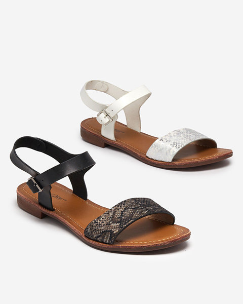 OUTLET Women's sandals with a white embossing Xetera - Footwear