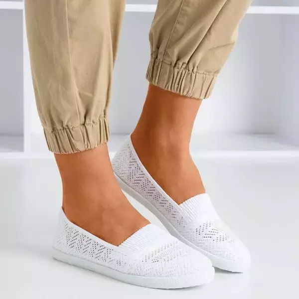 OUTLET Women's white openwork slip-on Ticolisa - Footwear