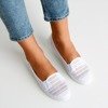 OUTLET Women's white slip - on slip - on Hessani - Footwear